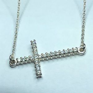 Sterling silver cross necklace. Beautifully made, dainty.